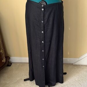 Eddie Bauer linen black skirt